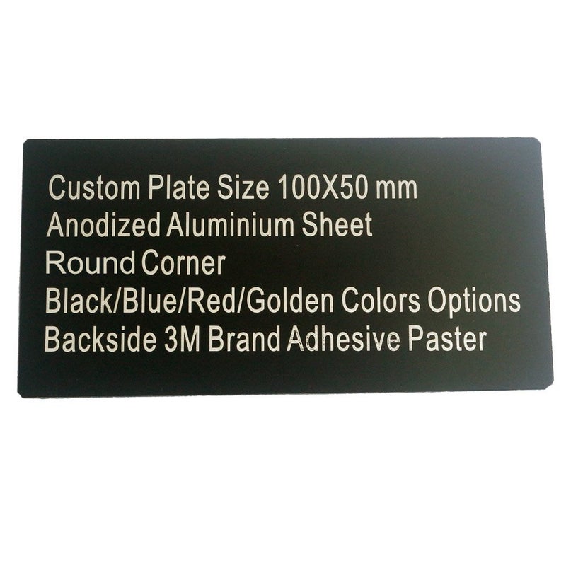 Ebamaz Anodized Aluminium Laser Engraved Mount Metal Plate Etching Sheets 100X50mm Round Corner with Adhesive (Black,Blank,10PCS) - Image 5